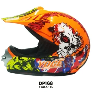 CASCO CROOS INFANTIL CALABERA NARANJA