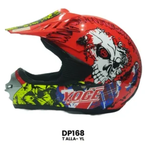 CASCO CROSS INFANTIL CALABERA ROJO