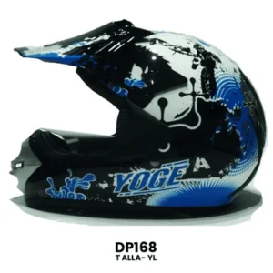 CASCO CROSS INFANTIL MOTO NEGRO AZUL