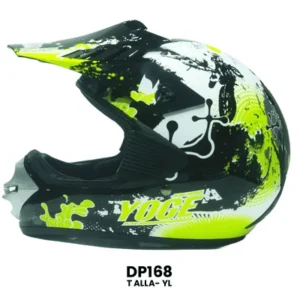 CASCO CROSS INFANTIL MOTO NEGRO VERDE