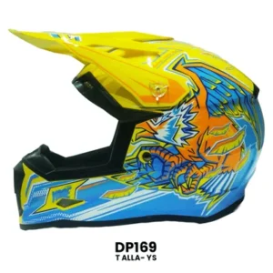 CASCO CROSS INFANTIL AGUILA AMARILLO