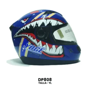 CASCO CERRADO YOGE INFANTIL SHARK AZUL