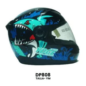 CASCO CERRADO YOGE INFANTIL PEZ AZUL