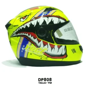 CASCO CERRADO YOGE INFANTIL SHARK AMARILLO