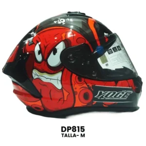 CASCO CERRADO YOGE GARLEN NEGRO ROJO