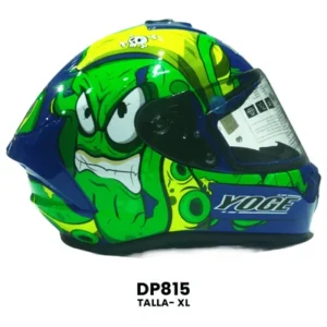 CASCO CERRADO GARLEN AZUL CON VERDE