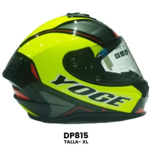 CASCO CERRADO YOGE BASICO GRIS CON AMARILLO