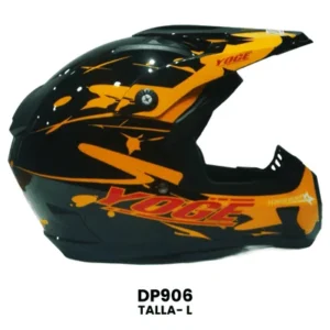 CASCO CROSS YOGE NEGRO NARANJA