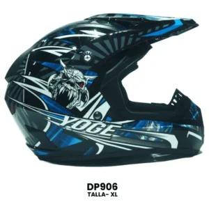 CASCO CROSS YOGE SKULL NEGRO AZUL