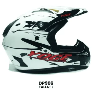 CASCO CROSS YOGE BLANCO NEGRO