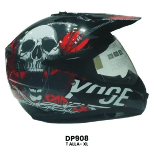 CASCO CROSS YOGE CMICA CALABERA NEGRO CROJO