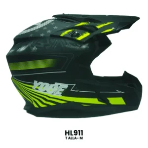 CASCO CROSS YOGE NEGRO ESTRESLLAS VERDES