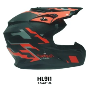 CASCO CROSS YOGE SHOUTLOUD NEGRO CON ROJO