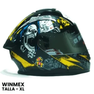 CASCO ABATIBLE CMICA ESPEJO CALABERA AMARILLO