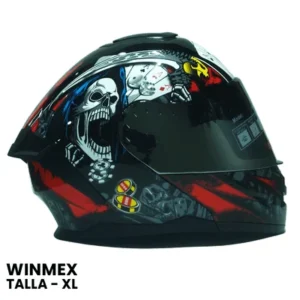 CASCO ABATIBLE CMICA ESPEJO CALABERA CALABERA ROJO