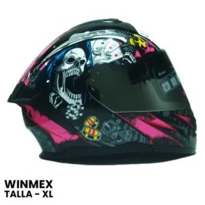 CASCO ABATIBLE CMICA ESPEJO CALABERA CALABERA ROSA